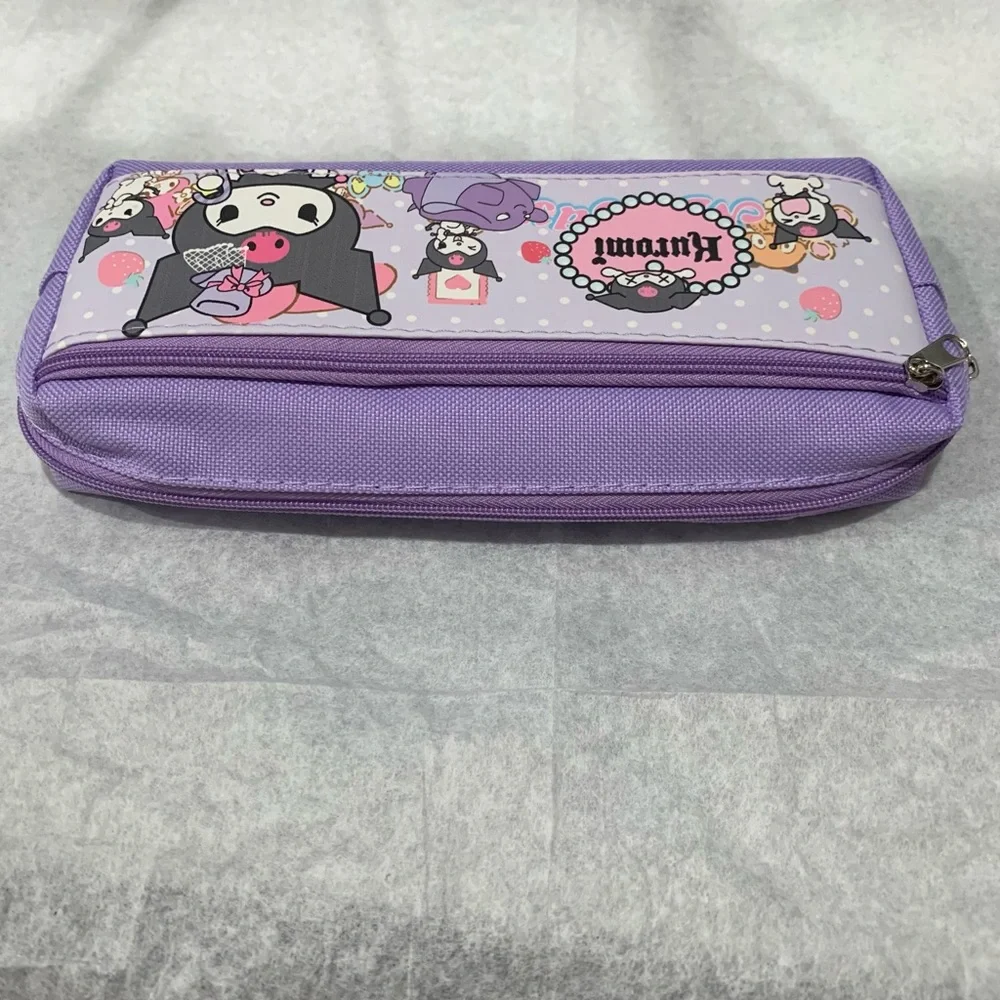 Kuromi Double Pocket Zip Pencil Pouch